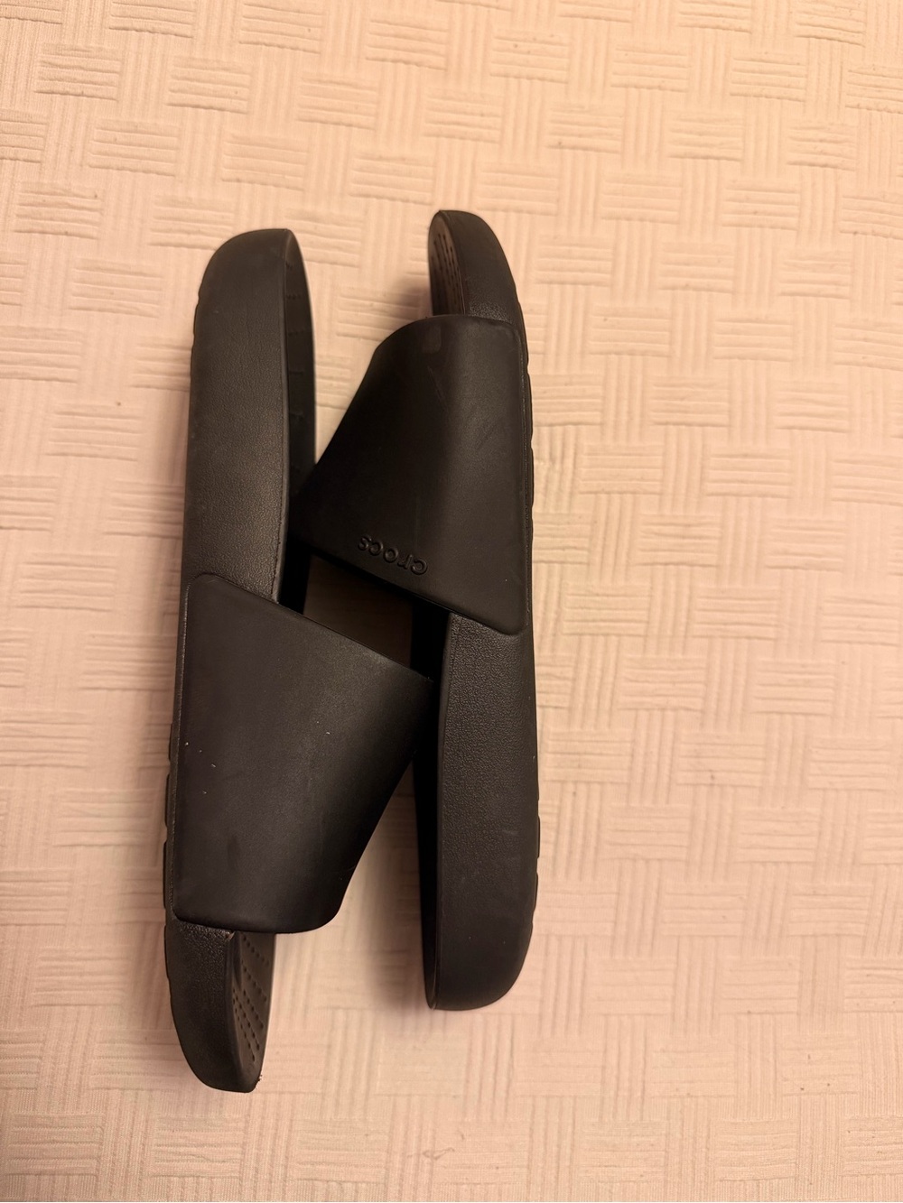 CROCS women Black Slide Sandals